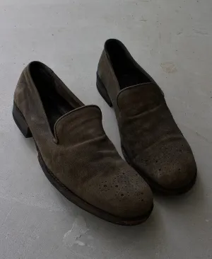 10sei0otto Horsehide Suede Leather Brogue Loafers