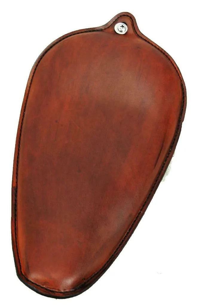 1982-2003 Harley Sportster Seat Smooth Brown Leather On The Frame Made In USA