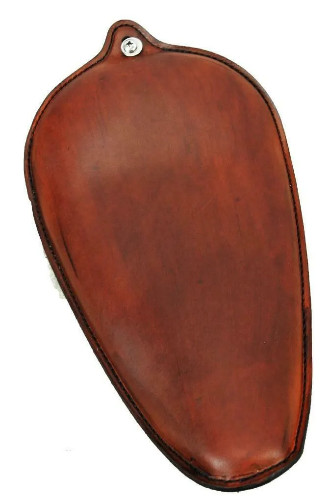 1982-2003 Harley Sportster Seat Smooth Brown Leather On The Frame Made In USA