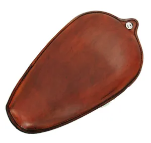 1982-2003 Harley Sportster Seat Smooth Brown Leather On The Frame Made In USA