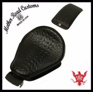 2004-2006  Sportster Harley Seat pad Kit Black Alligator Models Leather  USA bc