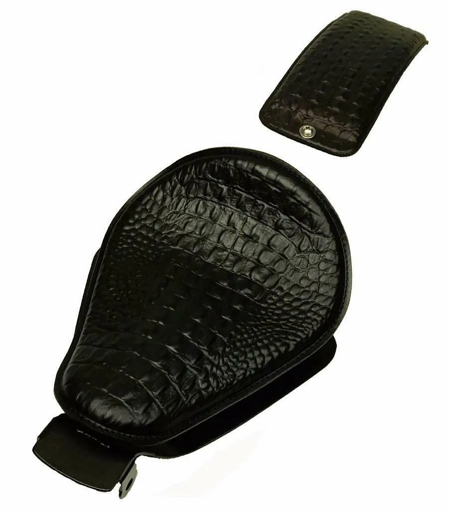 2004-2006  Sportster Harley Seat pad Kit Black Alligator Models Leather  USA bc