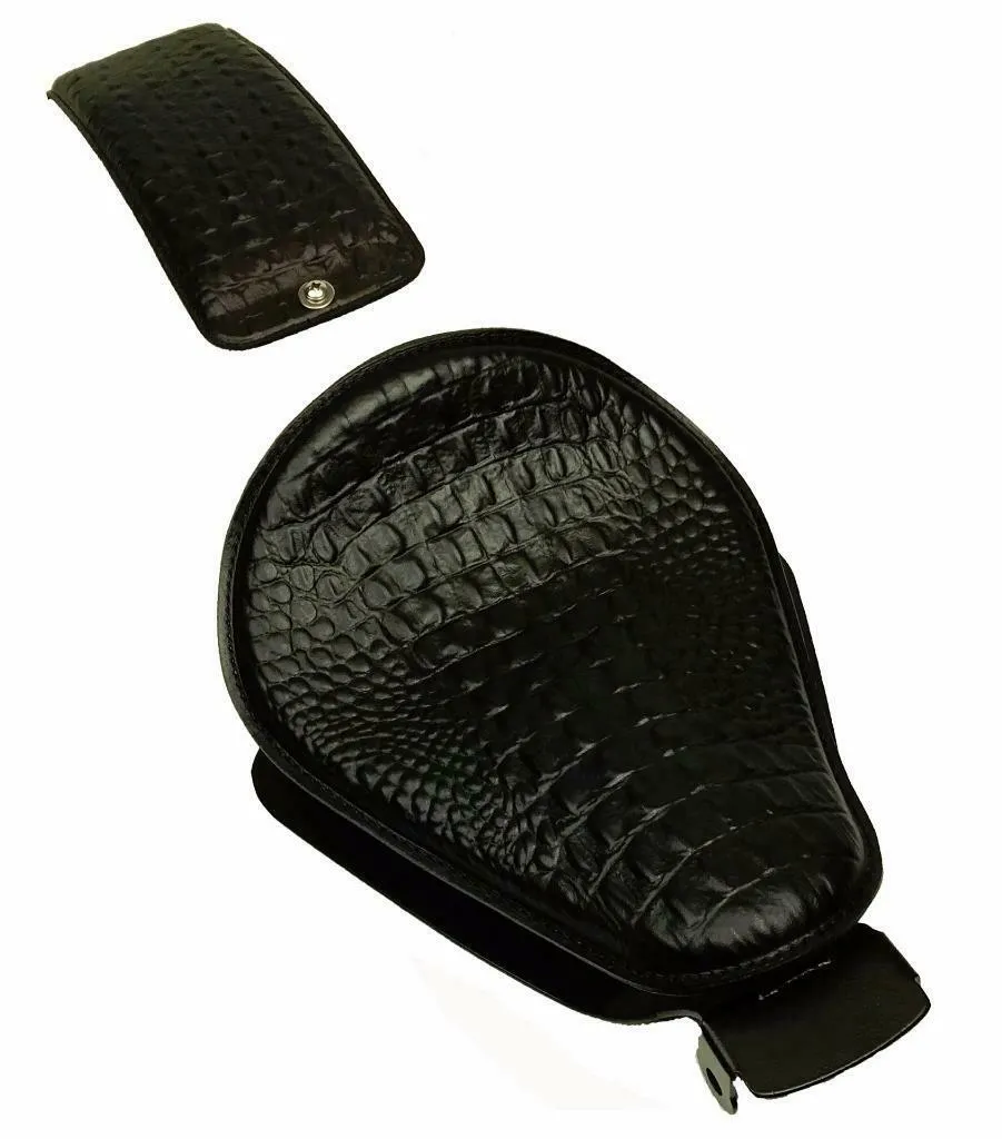 2004-2006  Sportster Harley Seat pad Kit Black Alligator Models Leather  USA bc