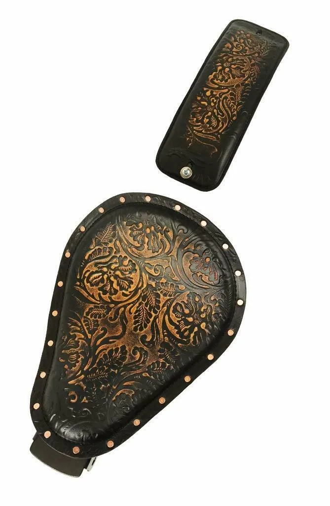 2010-2022 Sportster Harley Nightster Iron Seat pad Kit Ant Brn Oak Leaf USA pcs