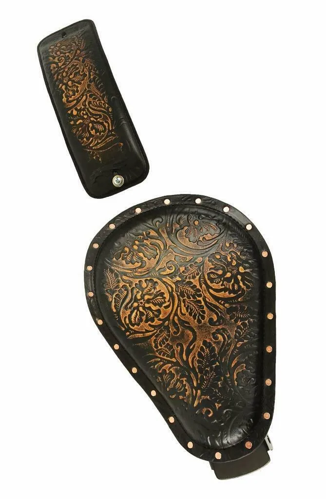 2010-2022 Sportster Harley Nightster Iron Seat pad Kit Ant Brn Oak Leaf USA pcs