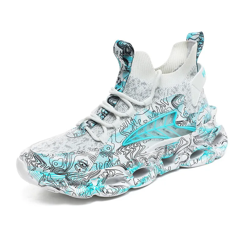 2024 Men’s Flyknit Blade Sneakers – Breathable Plus-Size National Style Running Shoes