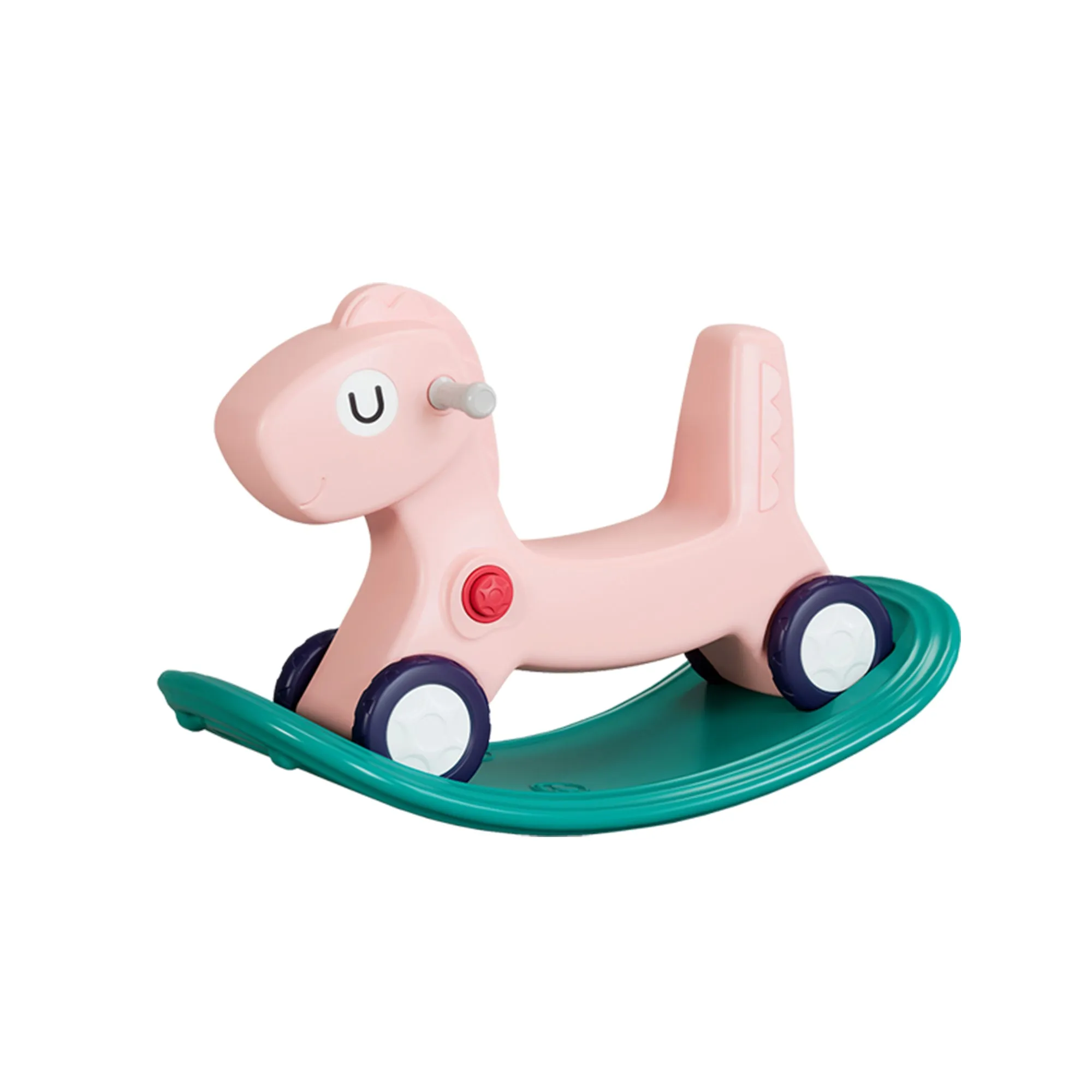 3-in-1 Kids Rocking Horse with Ride On Push Car & Balance Board