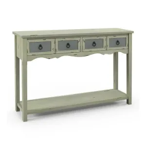 48 Inch Farmhouse Console Table with 2 Drawers and Open Storage Shelf for Hallwa