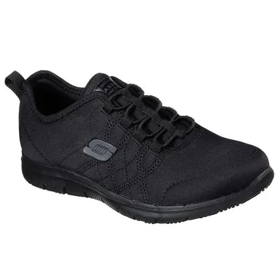 77211 Black Skechers shoes Women Memory Foam Work Slip Resistant Comfort Sporty