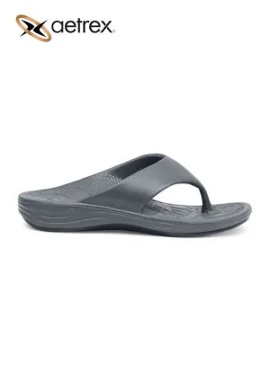 Aetrex Mens Lynco Flip Charcoal