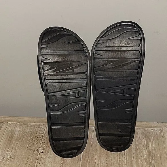 All Saints Men’s Sunland Slides, Size 10 Black