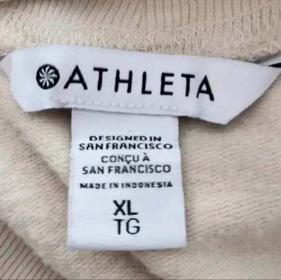 Athleta Balance Cinch Turtleneck Sweatshirt Soft Lined Long Sleeve Size XL