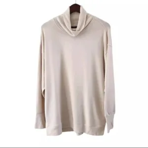 Athleta Balance Cinch Turtleneck Sweatshirt Soft Lined Long Sleeve Size XL