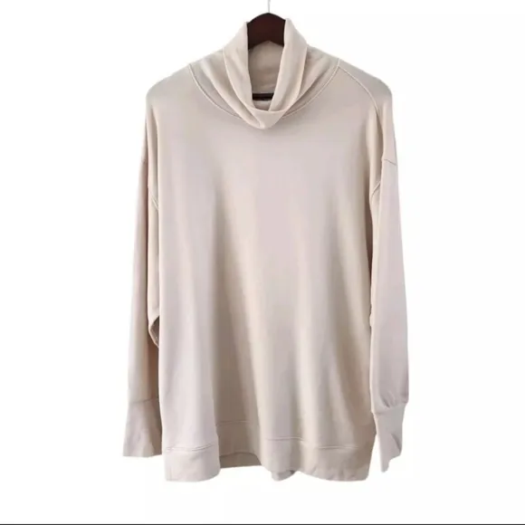 Athleta Balance Cinch Turtleneck Sweatshirt Soft Lined Long Sleeve Size XL