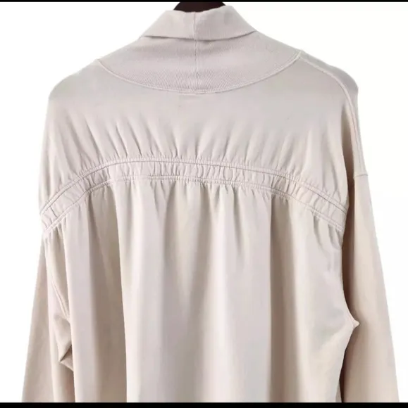 Athleta Balance Cinch Turtleneck Sweatshirt Soft Lined Long Sleeve Size XL