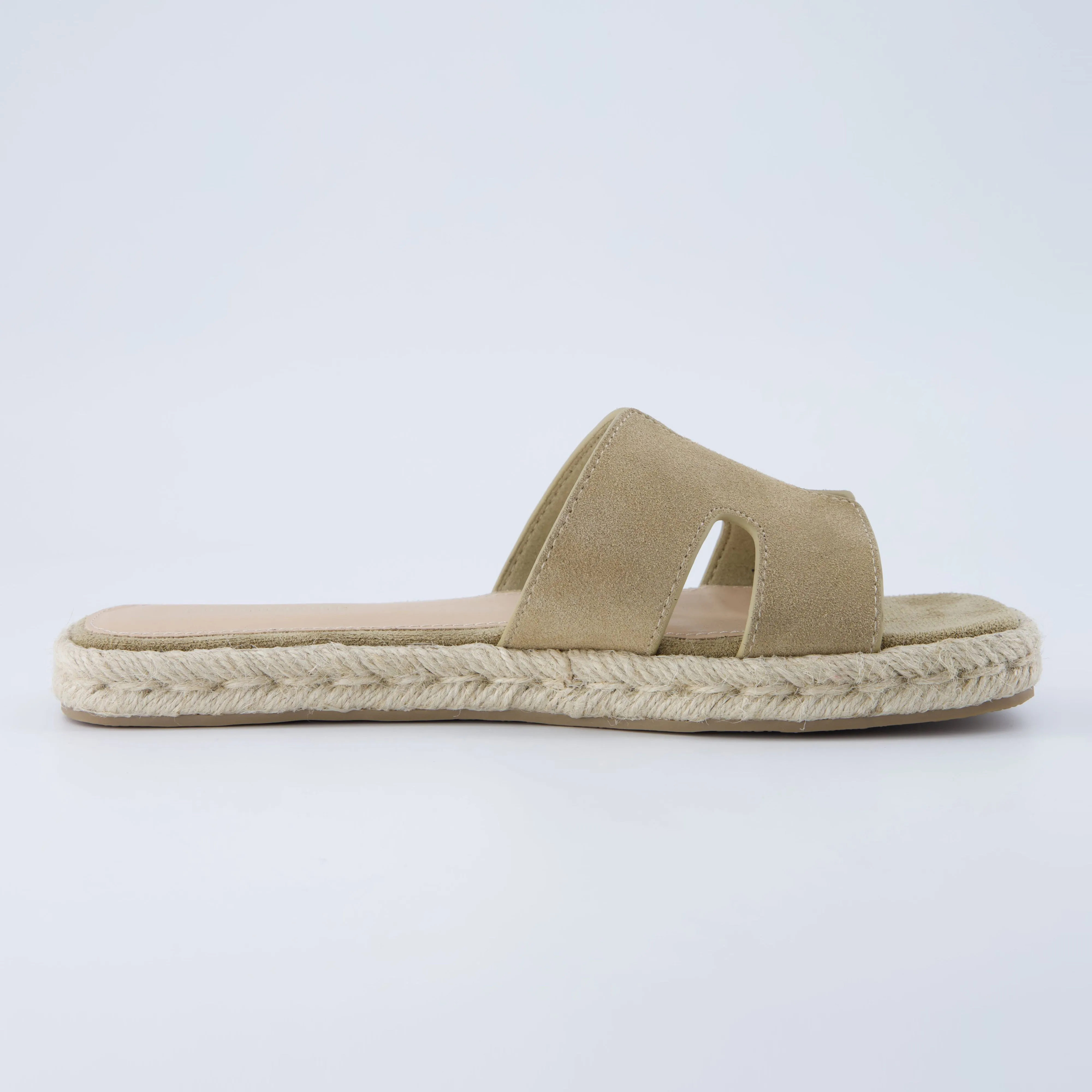 Avocado Espadrille Slide Sandal