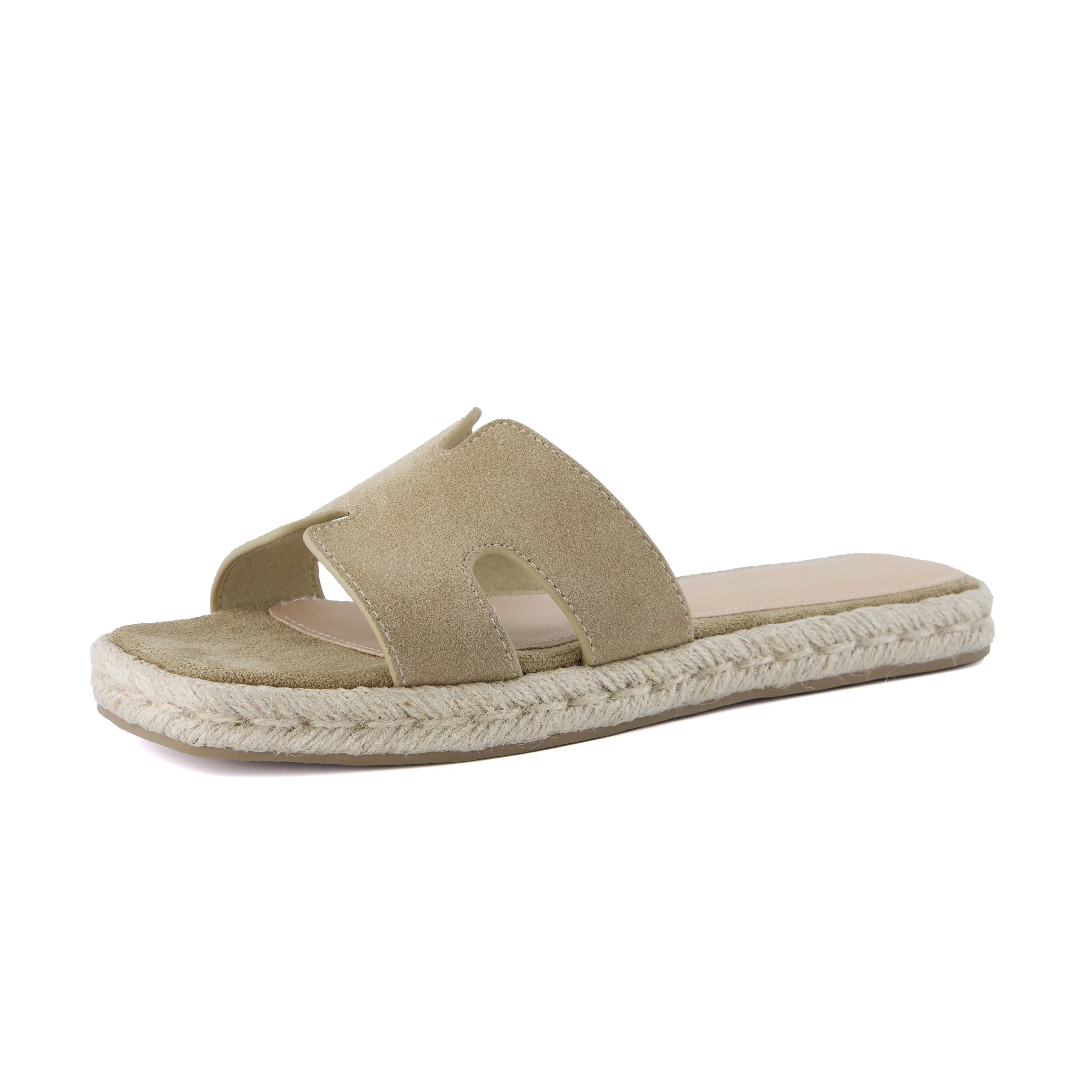 Avocado Espadrille Slide Sandal