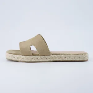 Avocado Espadrille Slide Sandal