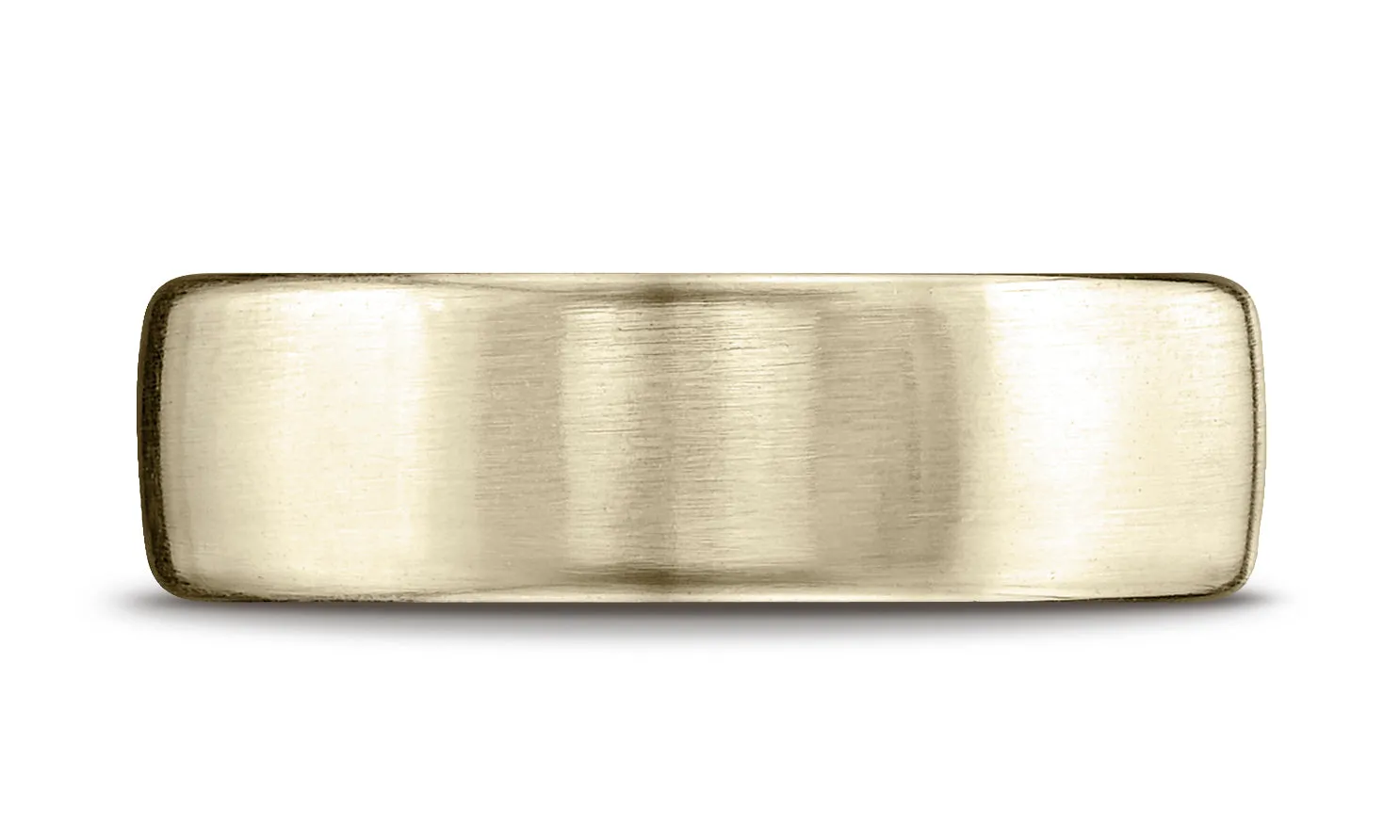Benchmark 18K Yellow Gold 7.5mm Comfort-Fit Satin Finish Design Wedding Band Ring (Sizes 4 - 14 )
