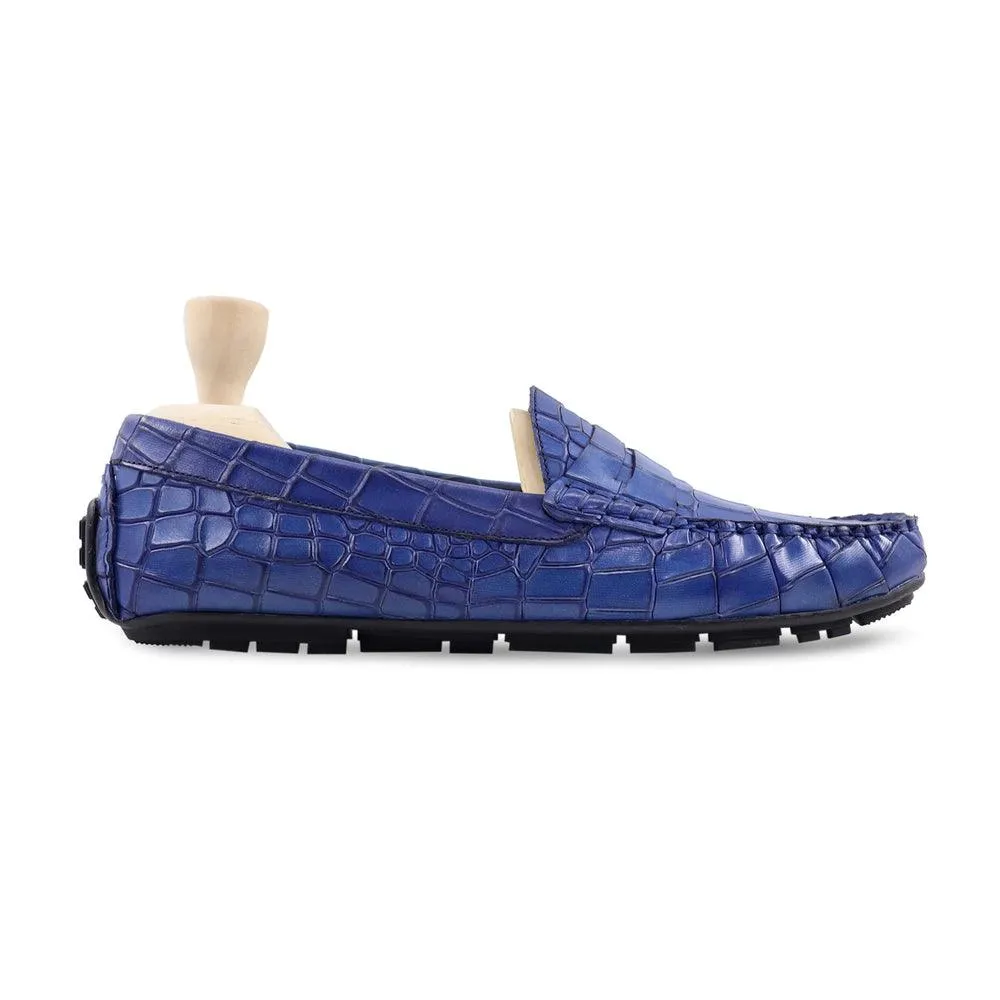 BOTAN BLUE CROC LOAFERS