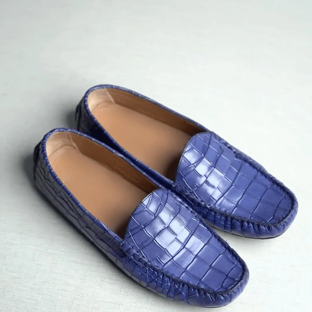 BOTAN BLUE CROC LOAFERS