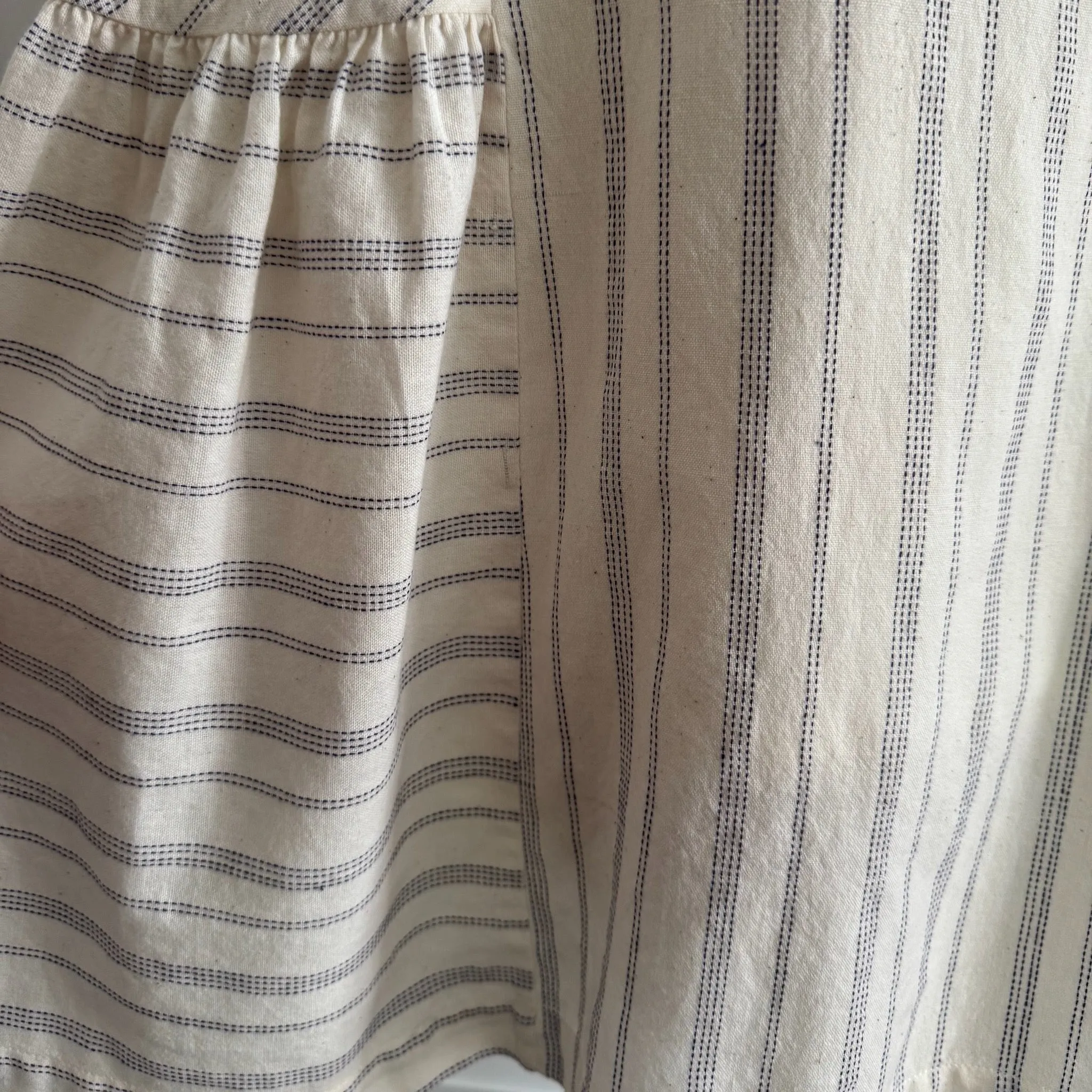 Bridget Dress in Cream Indigo