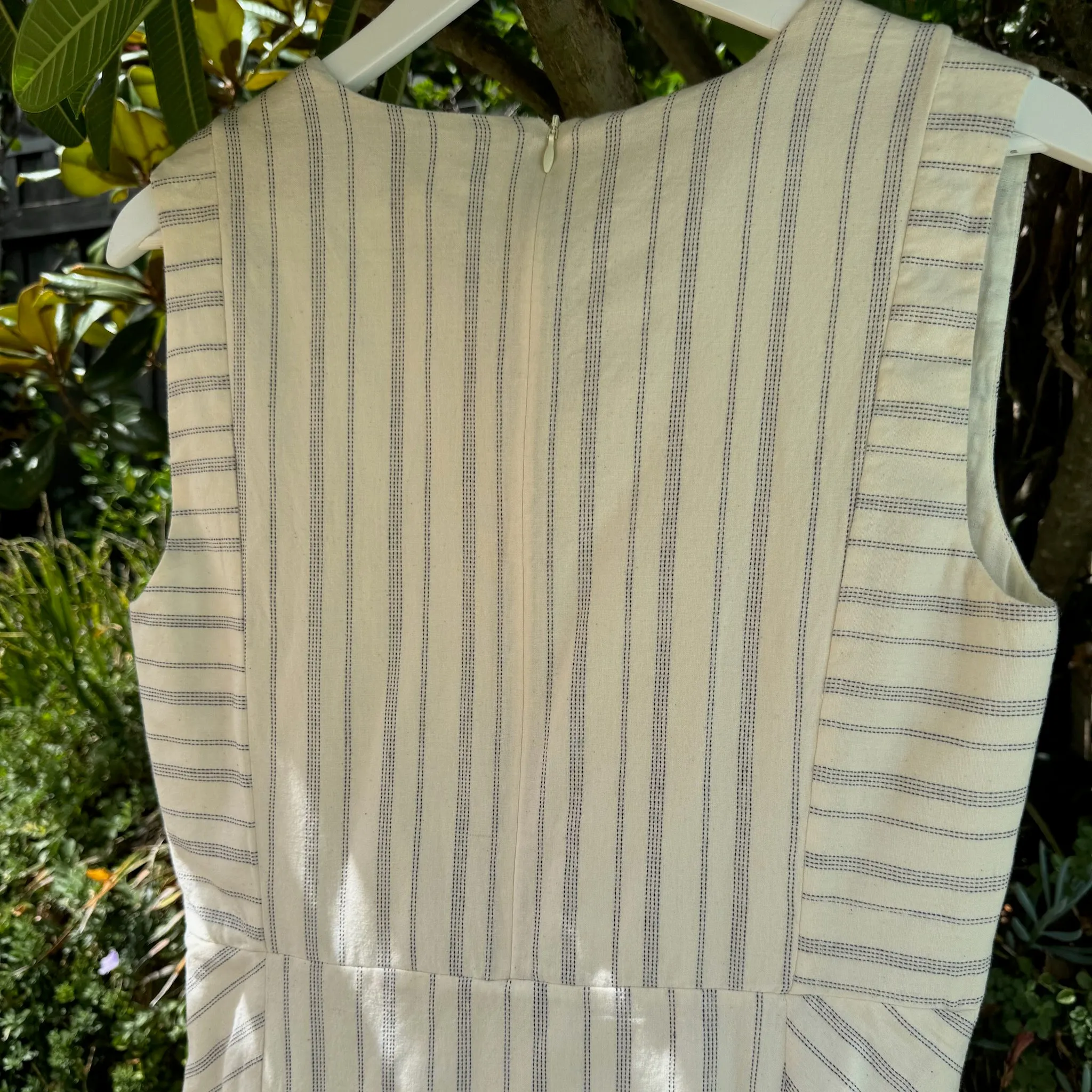 Bridget Dress in Cream Indigo