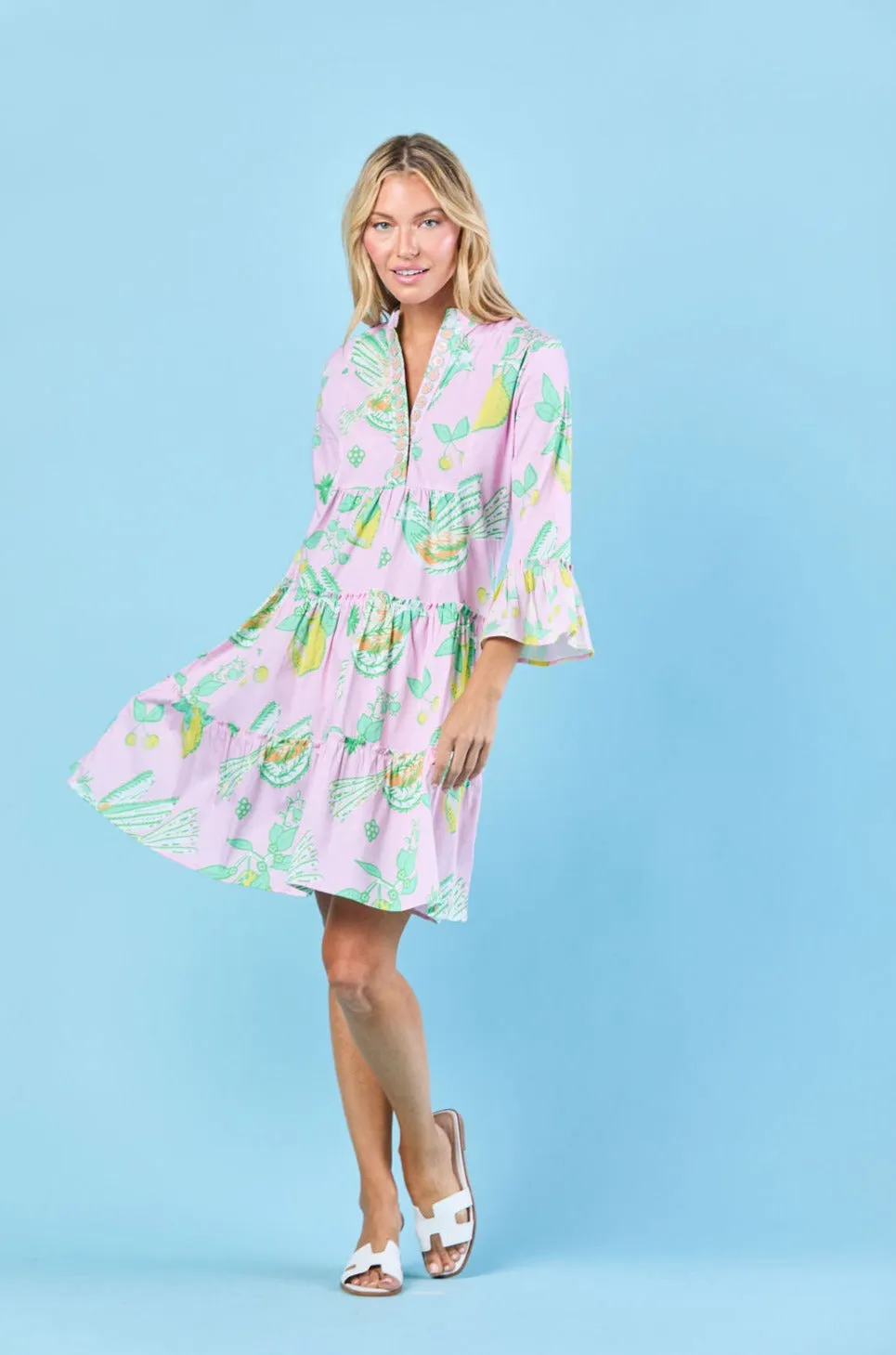 Caty Dress in Blushing Songbird by Sheridan French