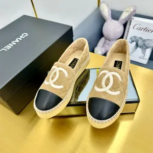 CC 25s Slip–on Espadrilles Light Brown Velvet 297829
