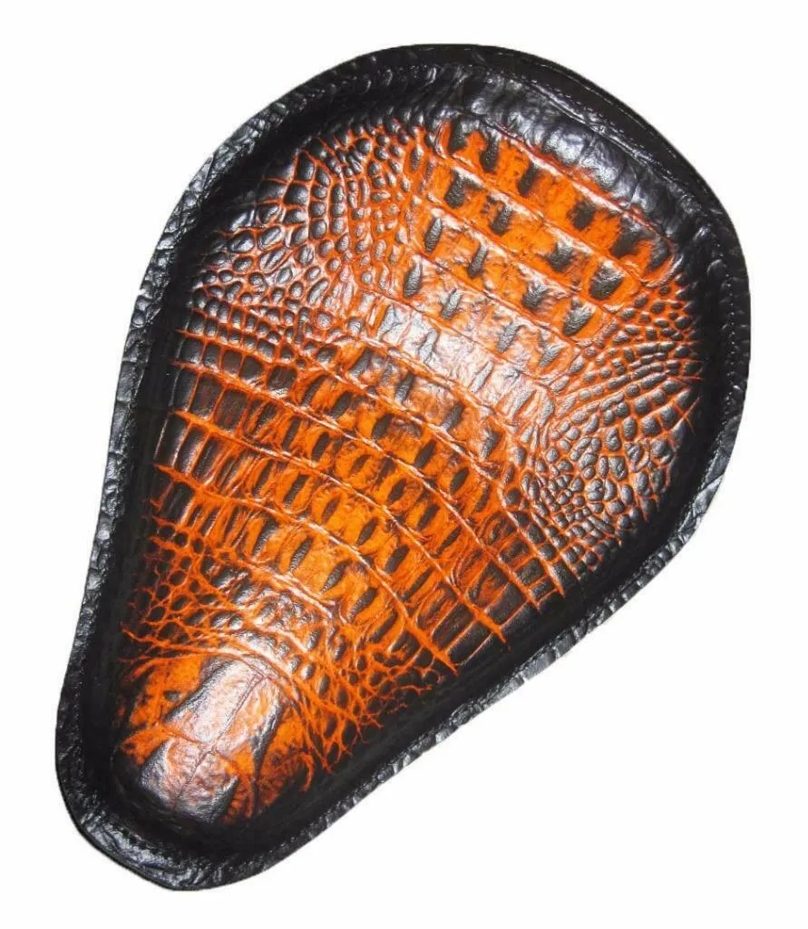 Chopper Harley Sportster Spring Solo Seat Motorcycle 10x13 Ant Or Alligator USA