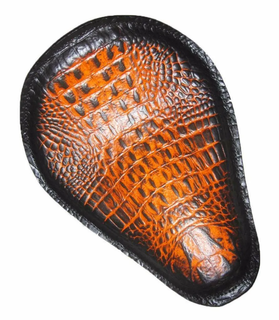 Chopper Harley Sportster Spring Solo Seat Motorcycle 10x13 Ant Or Alligator USA