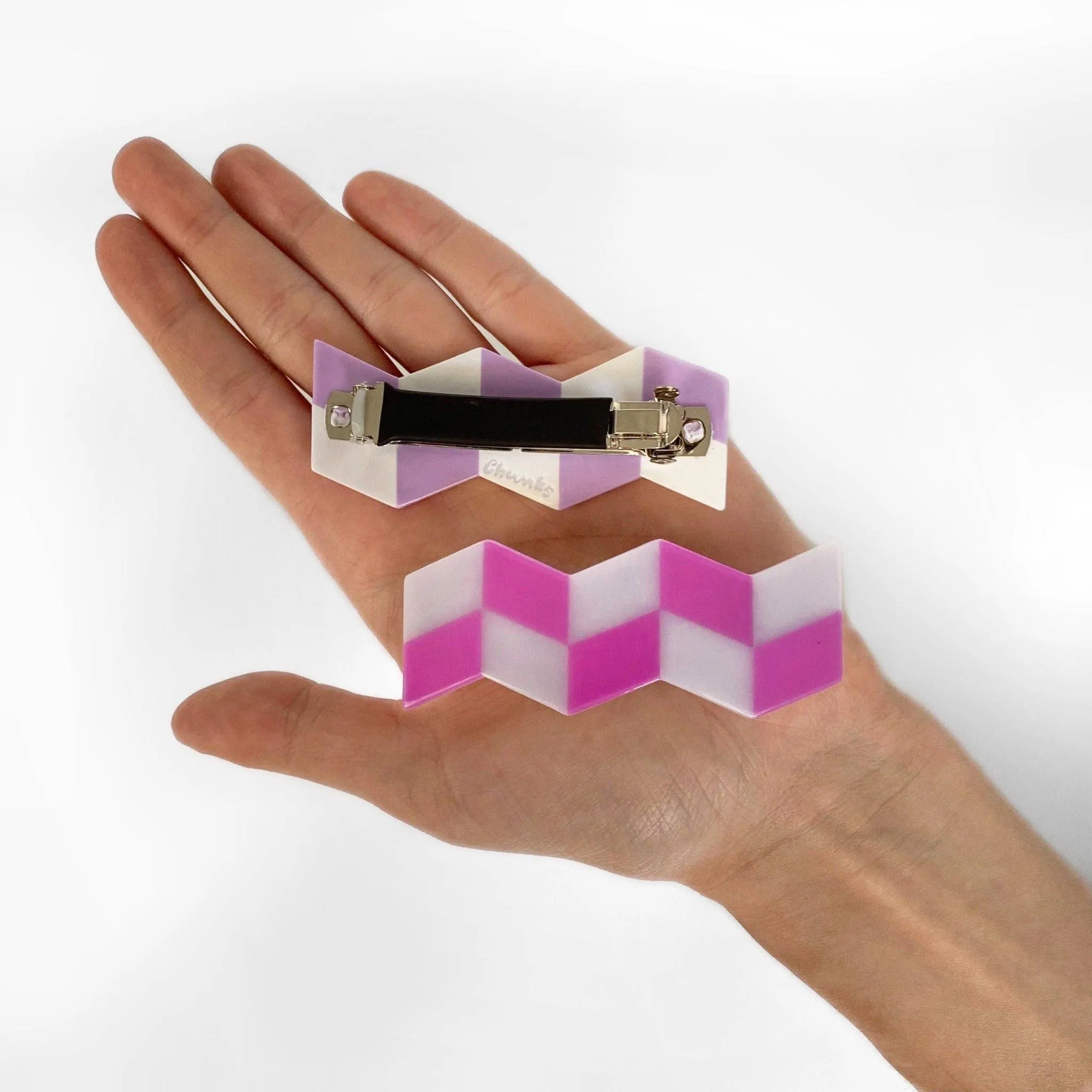 Chunks - Zigzag hair barrette - Purple   Lavender