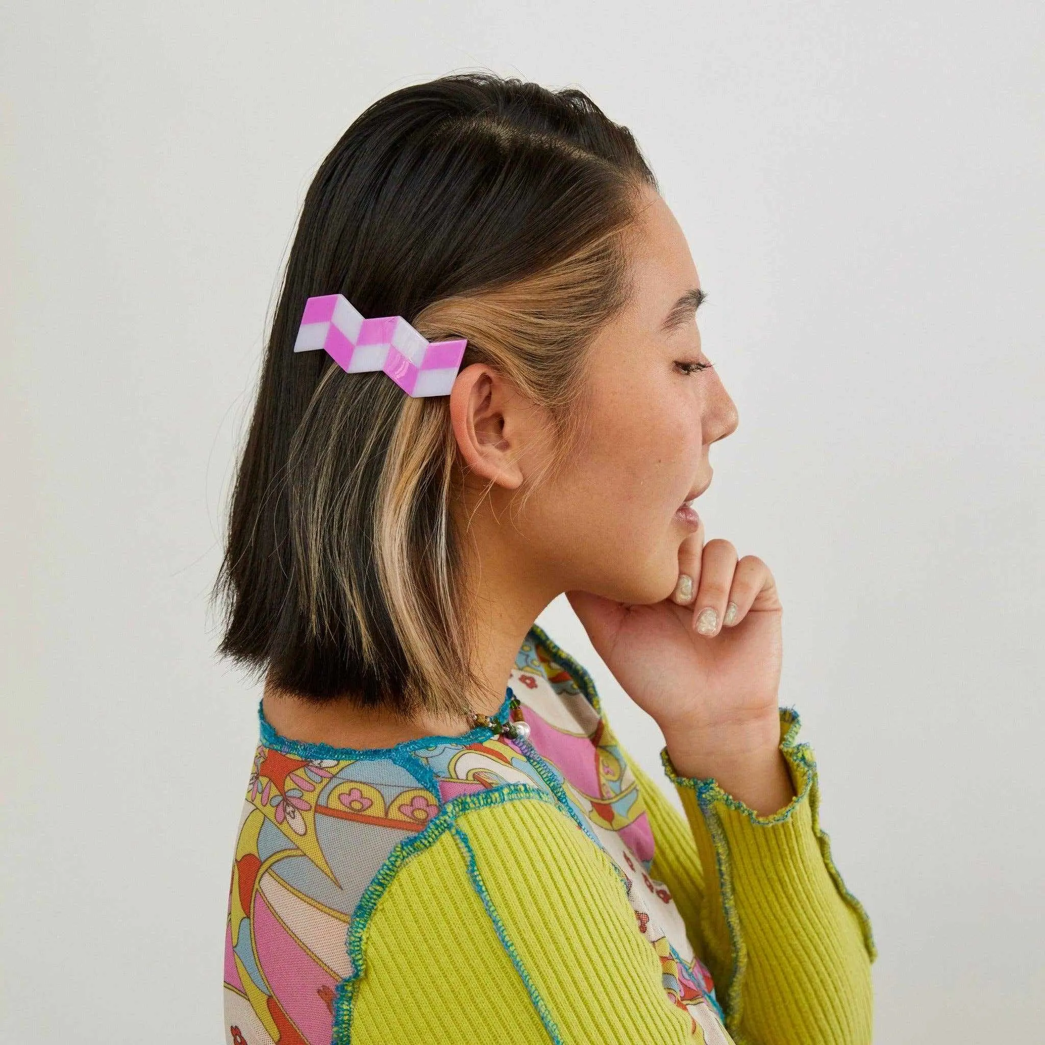 Chunks - Zigzag hair barrette - Purple   Lavender