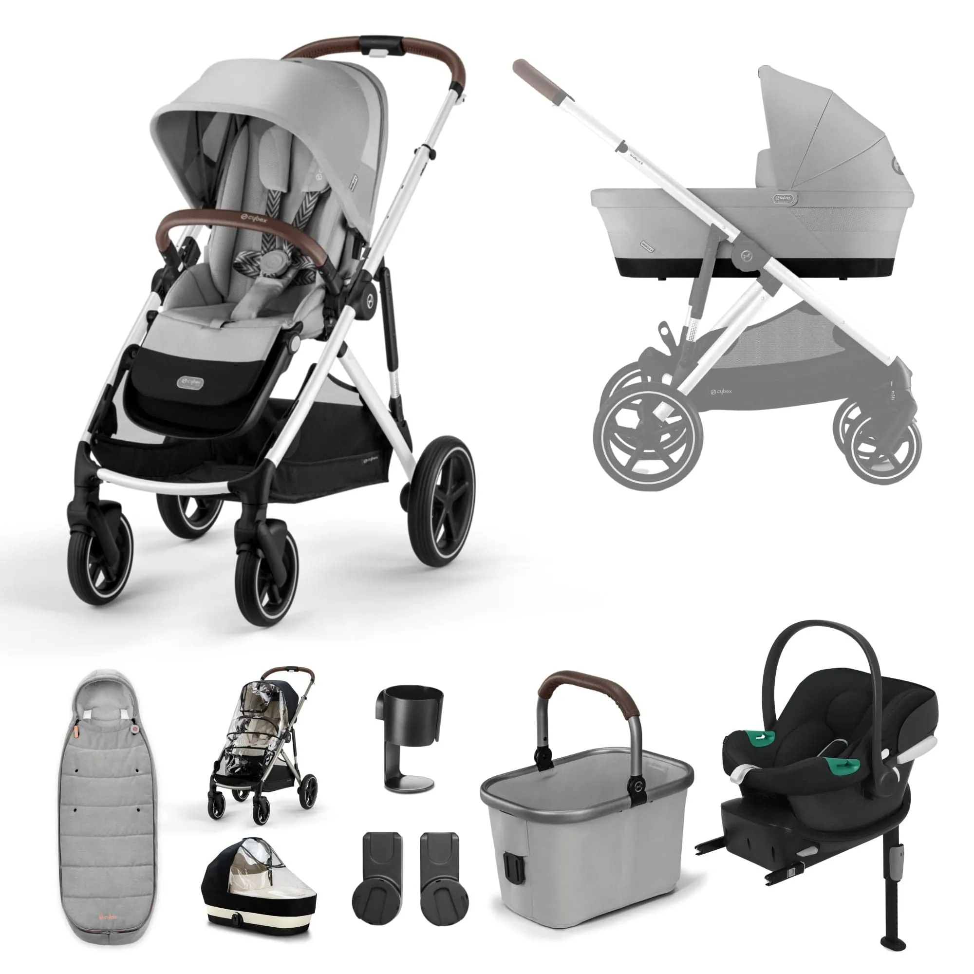 Cybex Gazelle S 2023 11 Piece Aton B2 i-Size Bundle (With Footmuff)