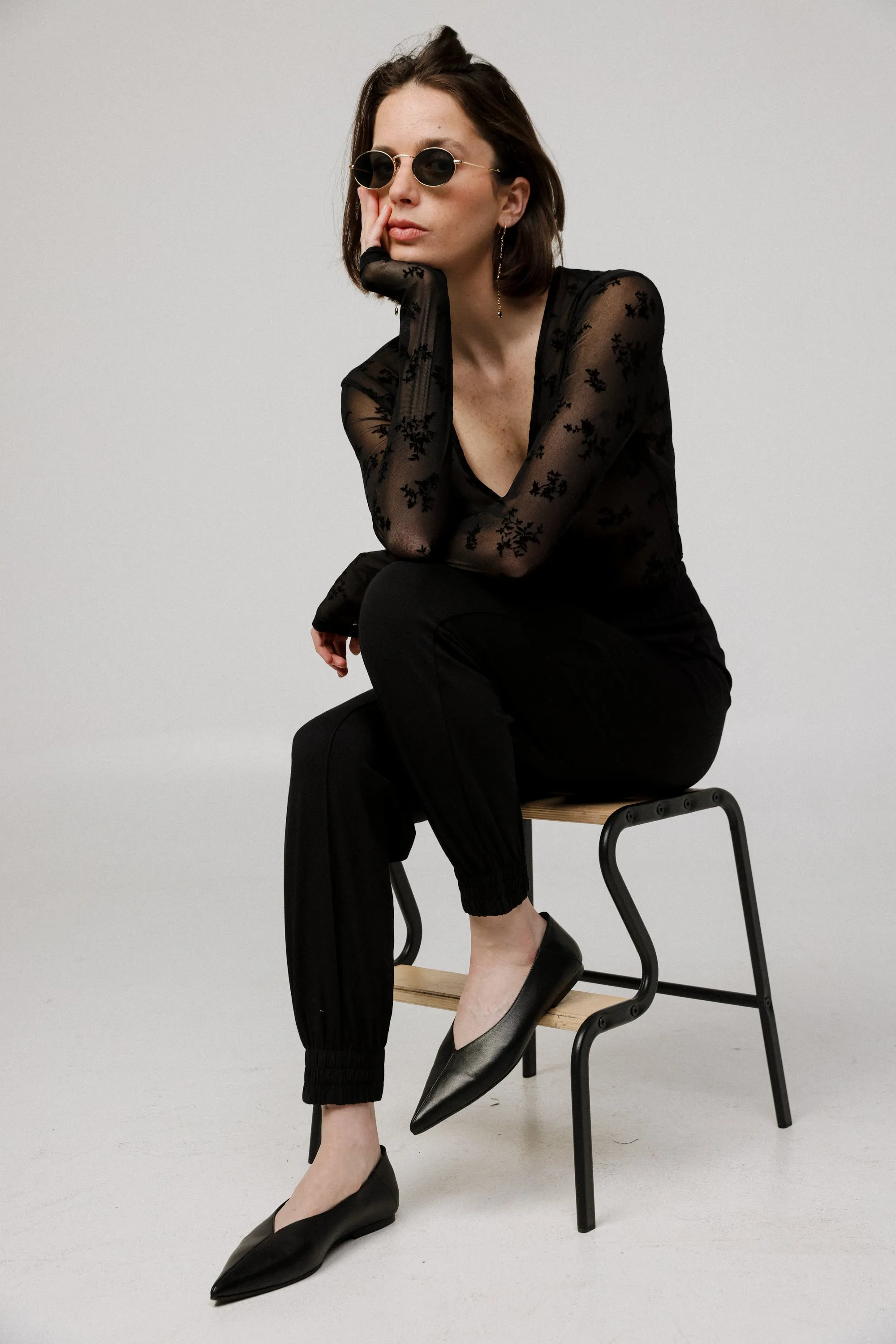 DNA No.26 Black Pointed Flats