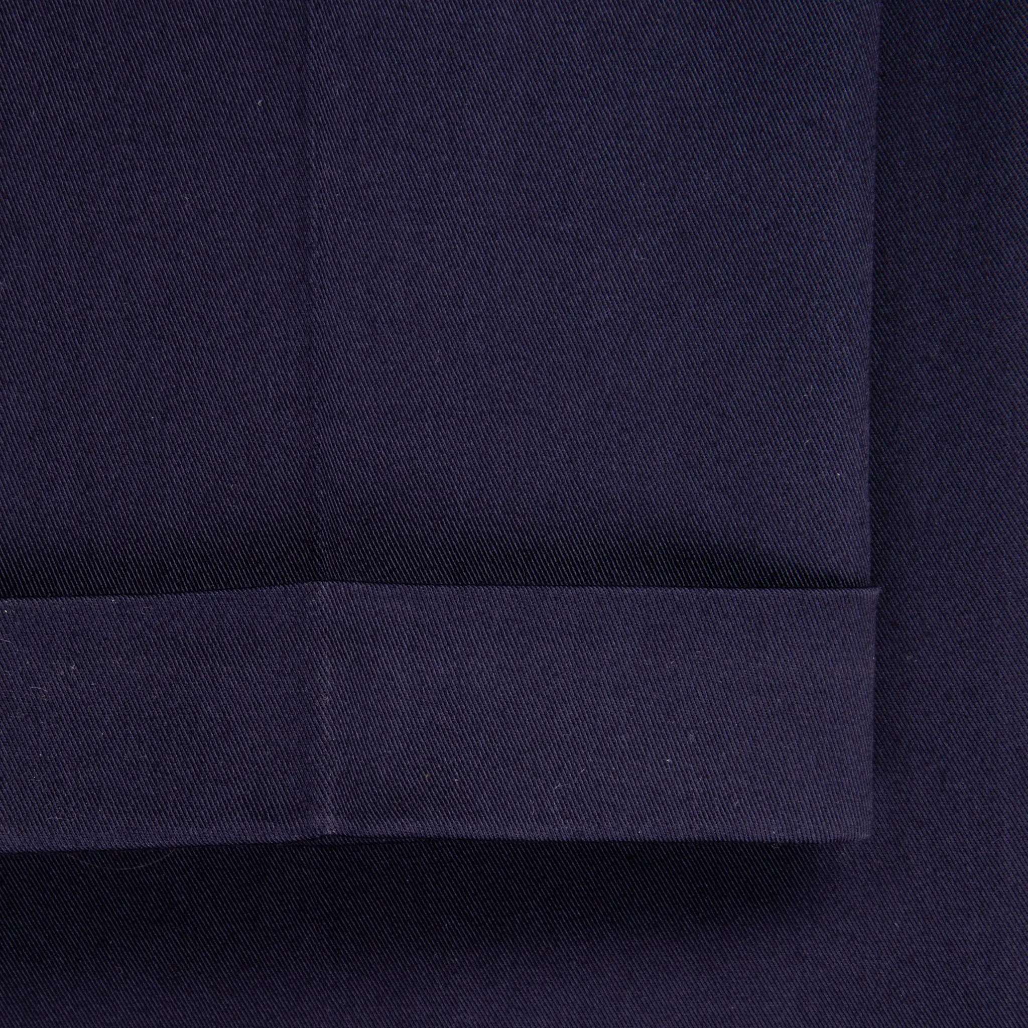 Drumohr Pantaloni Doppia Pence Cottone Blu Scuro