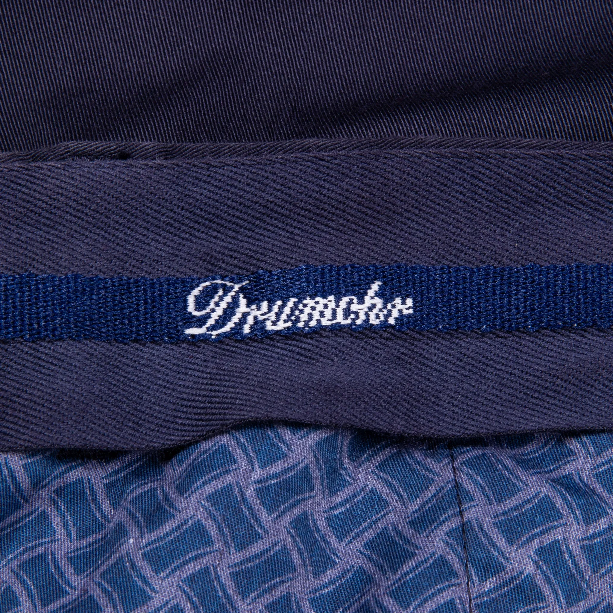 Drumohr Pantaloni Doppia Pence Cottone Blu Scuro
