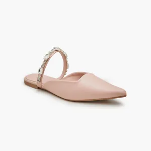 Embellished Backless Loafers