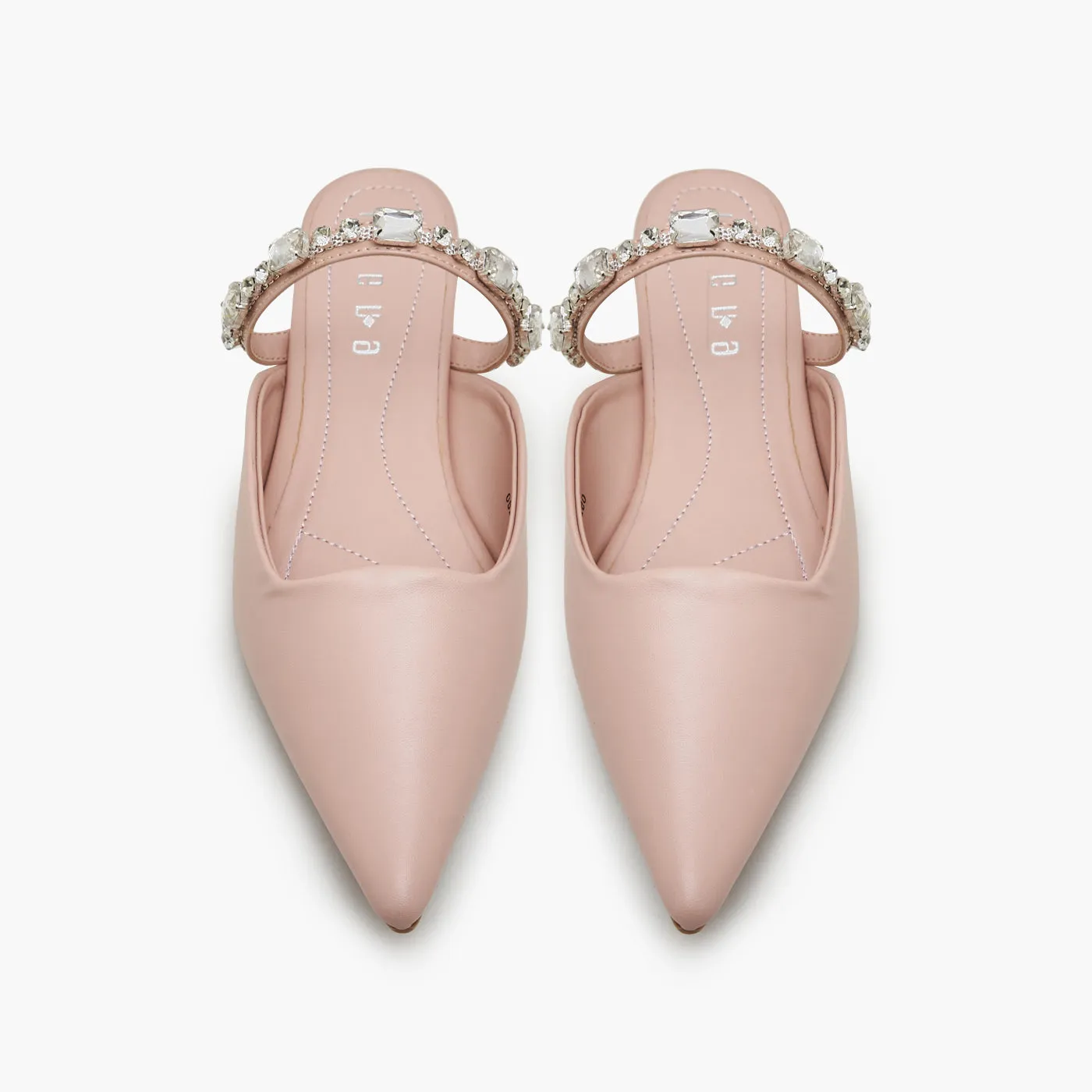 Embellished Backless Loafers