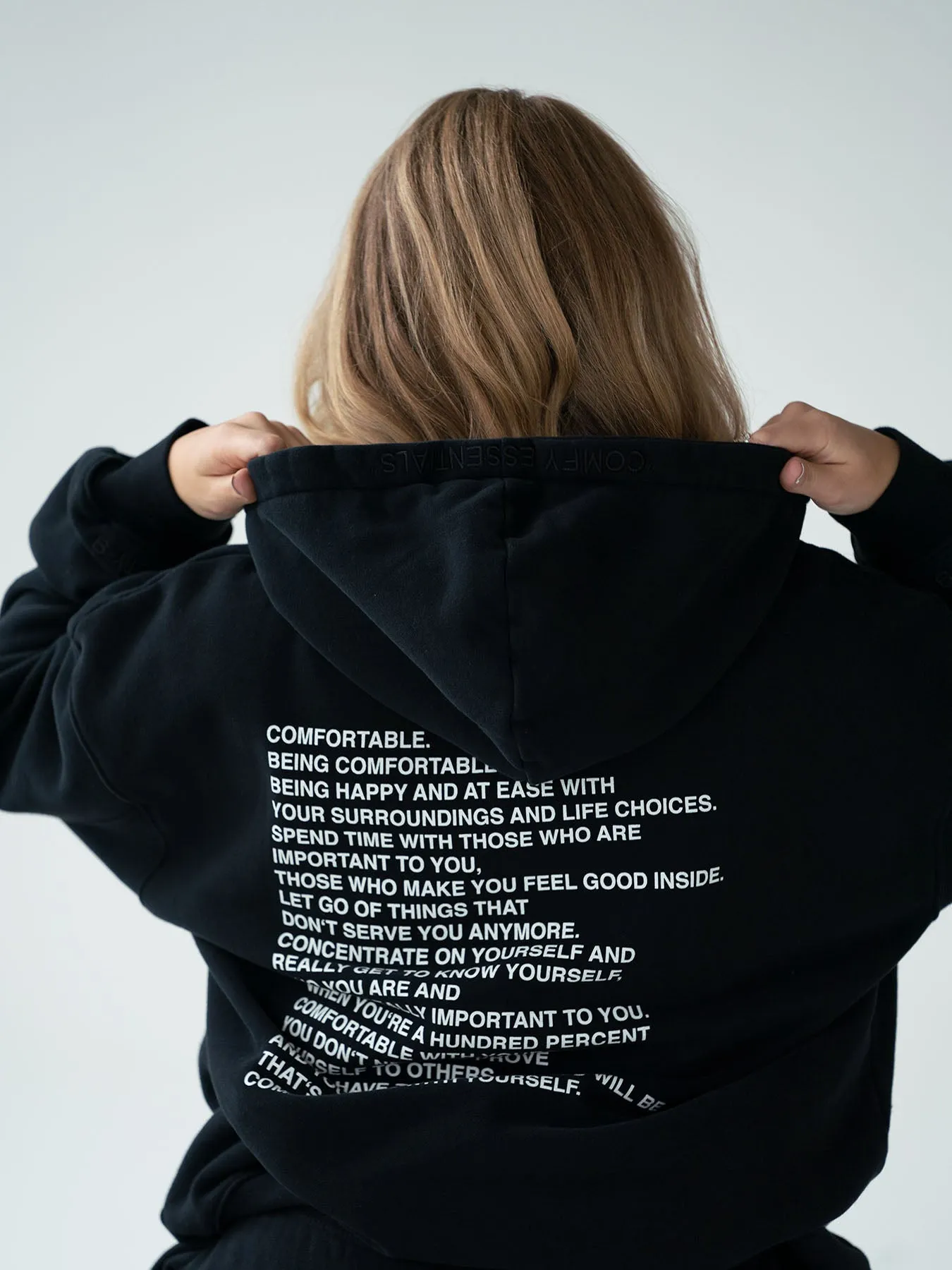 ESSENTIALS - Hoodie  •  Black