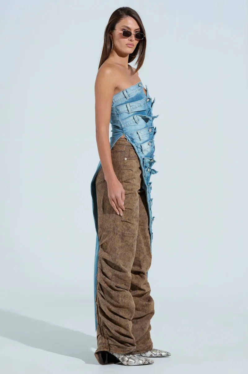 ESSIE DENIM LONG CORSET