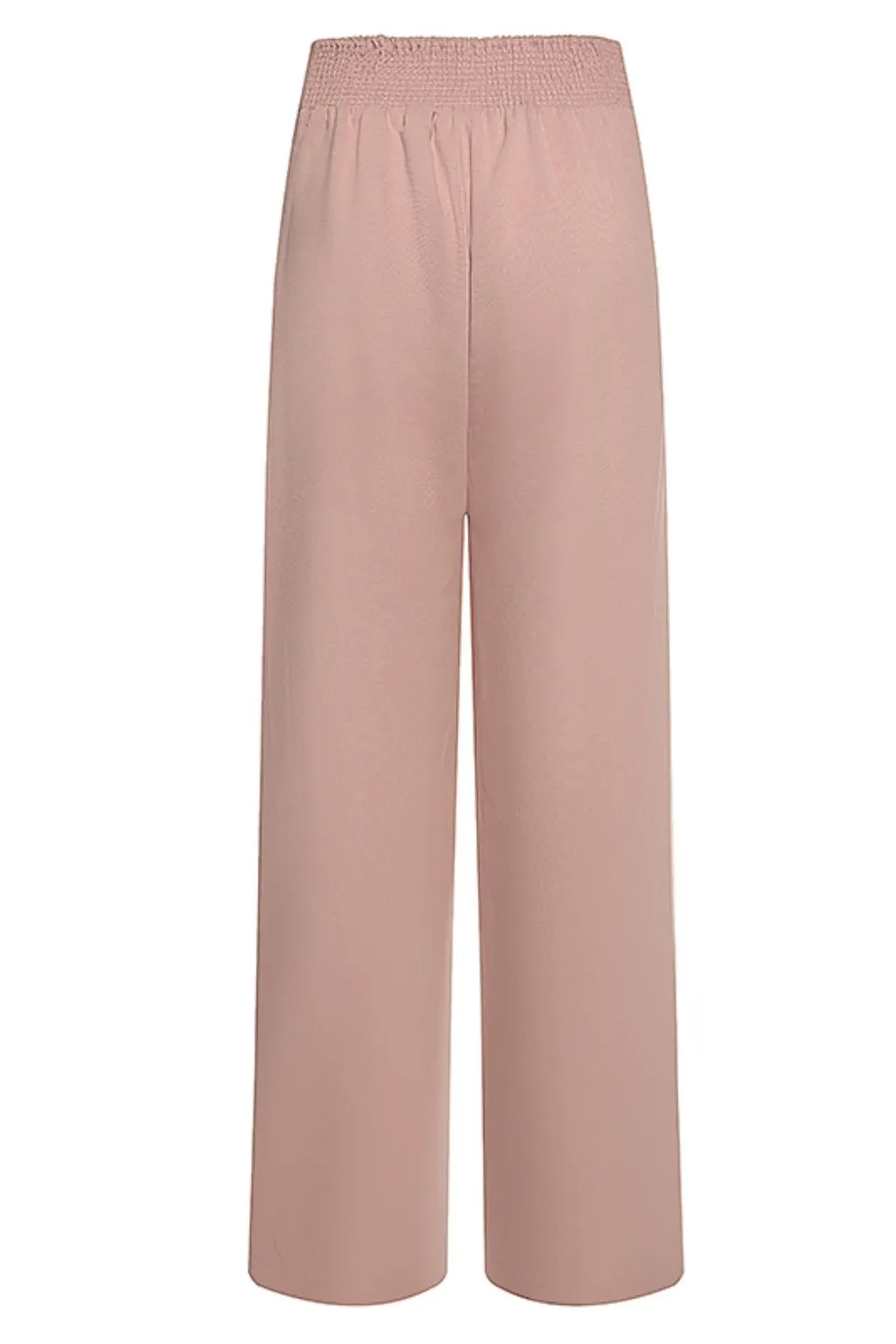 Favourite Blush Elastic Back Wide Leg Pants