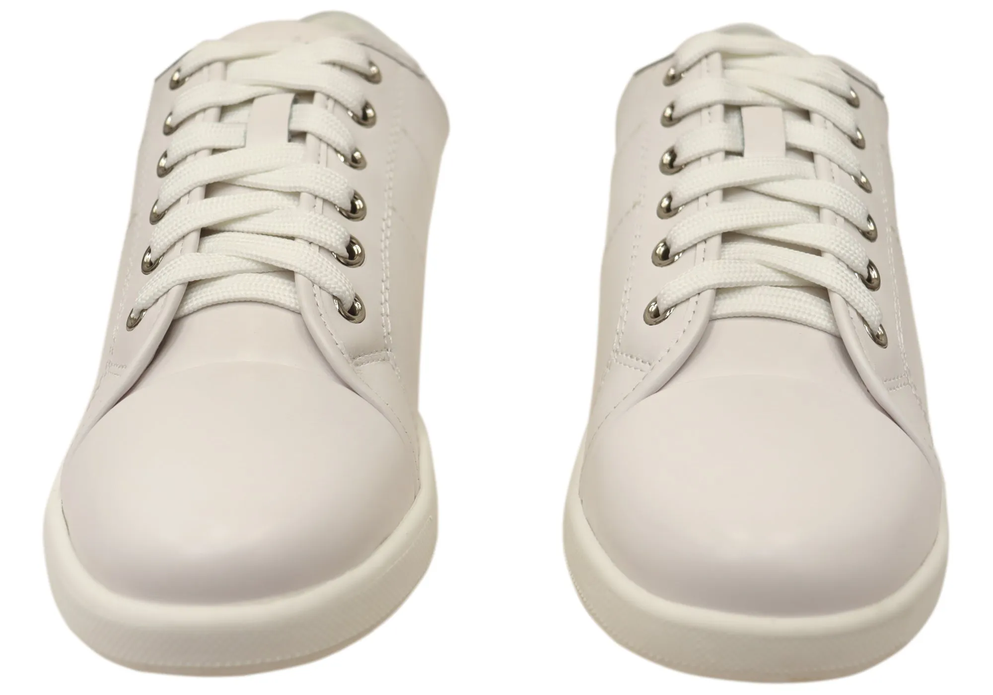 Florsheim Womens Comfortable Leather Crossover Cap Cap Toe Sneakers