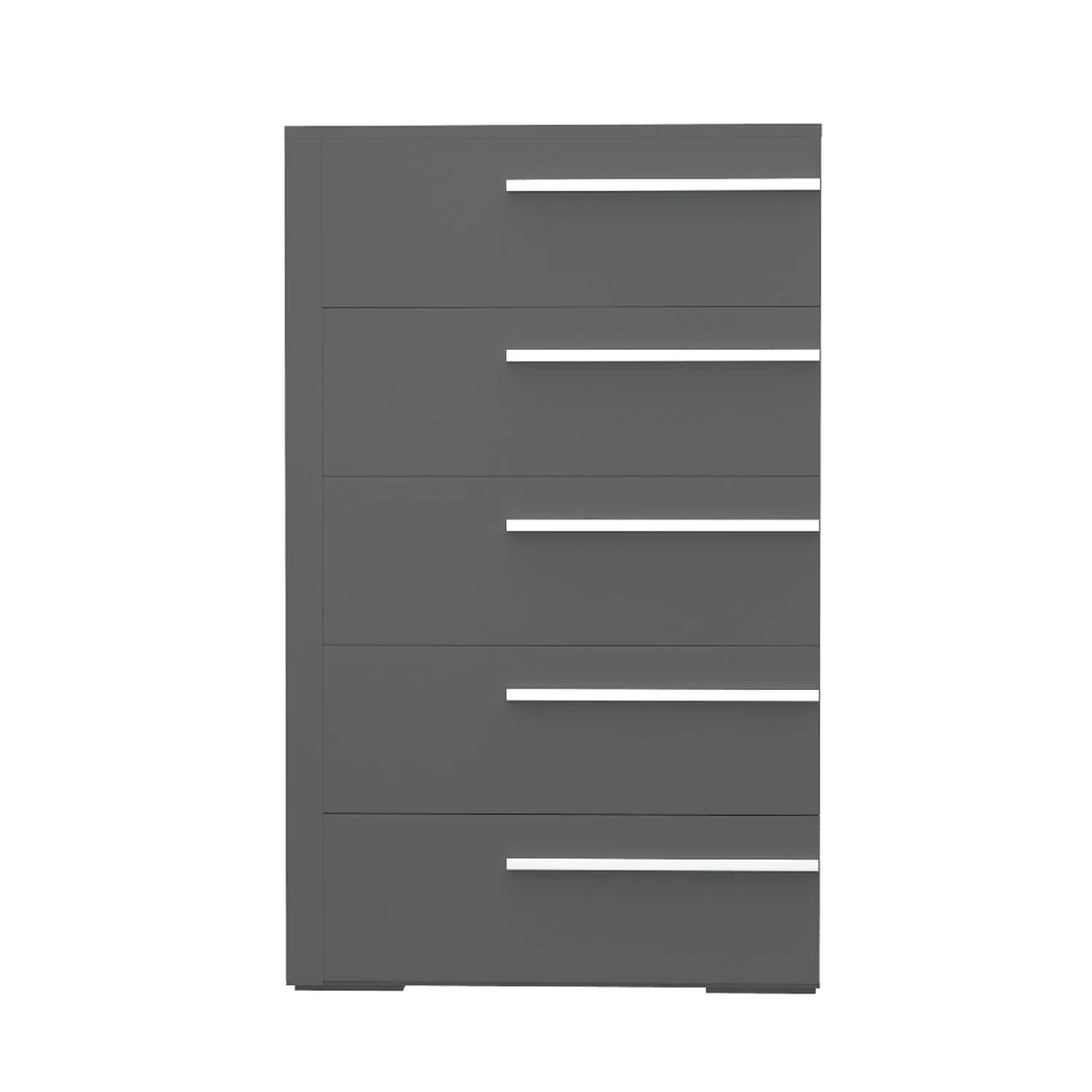 Gabriella 5 drawer chest storage for nursery bedroom, dark grey
