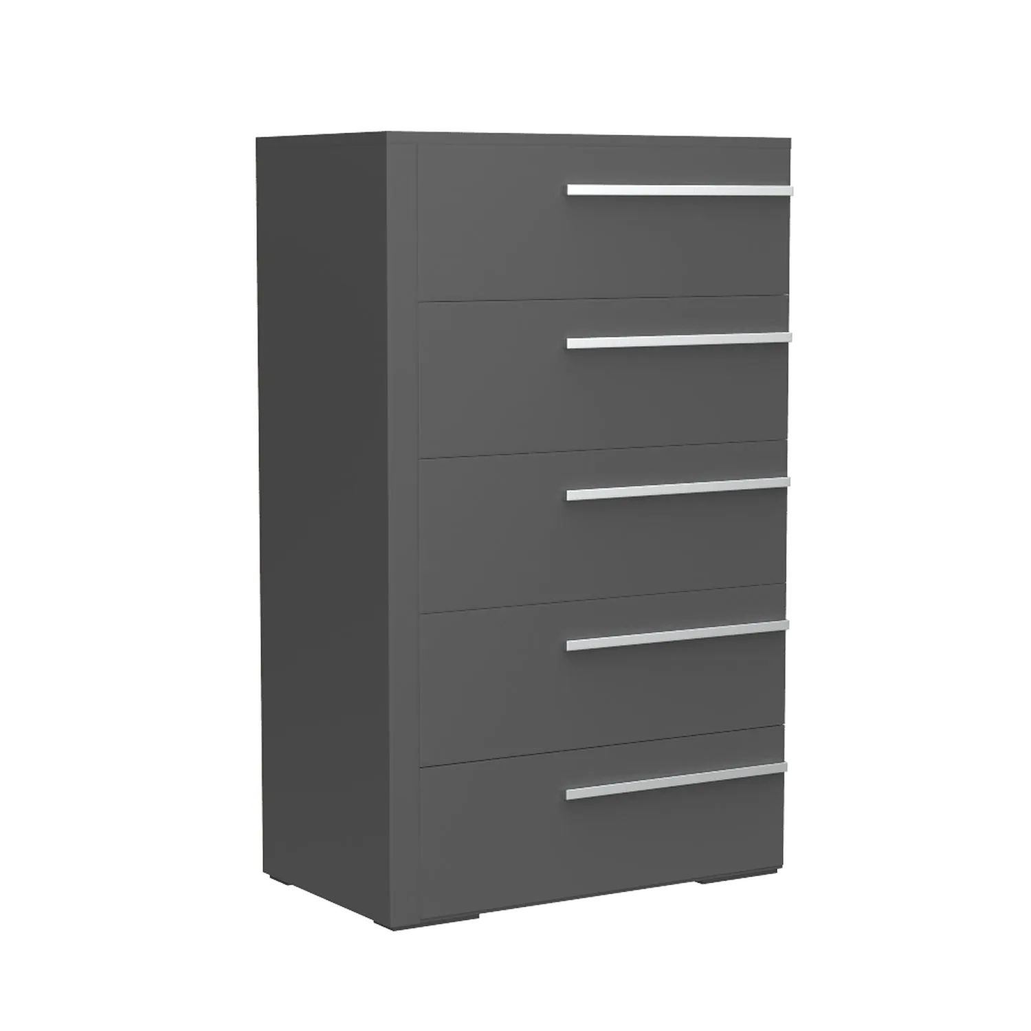 Gabriella 5 drawer chest storage for nursery bedroom, dark grey
