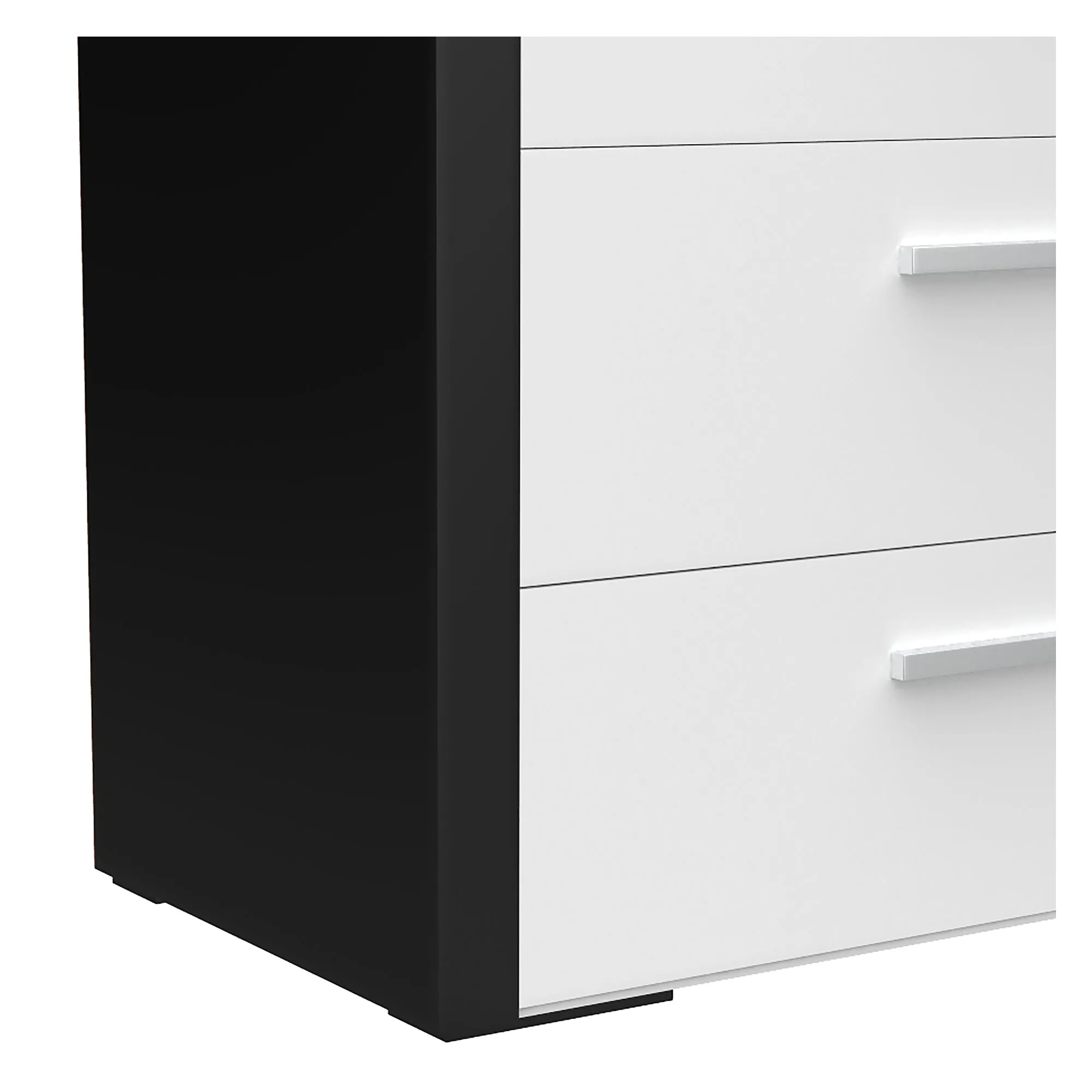 Gabriella 5 drawer chest storage for nursery bedroom, java & white