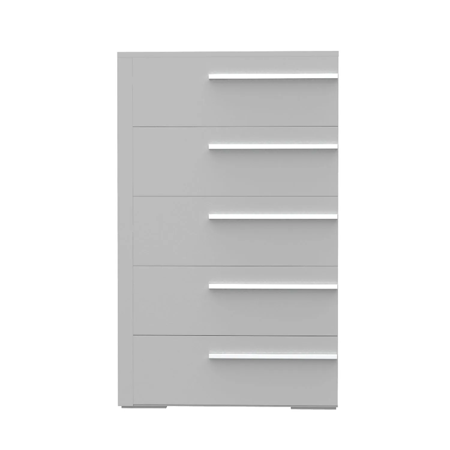 Gabriella 5 drawer chest storage for nursery bedroom, light grey