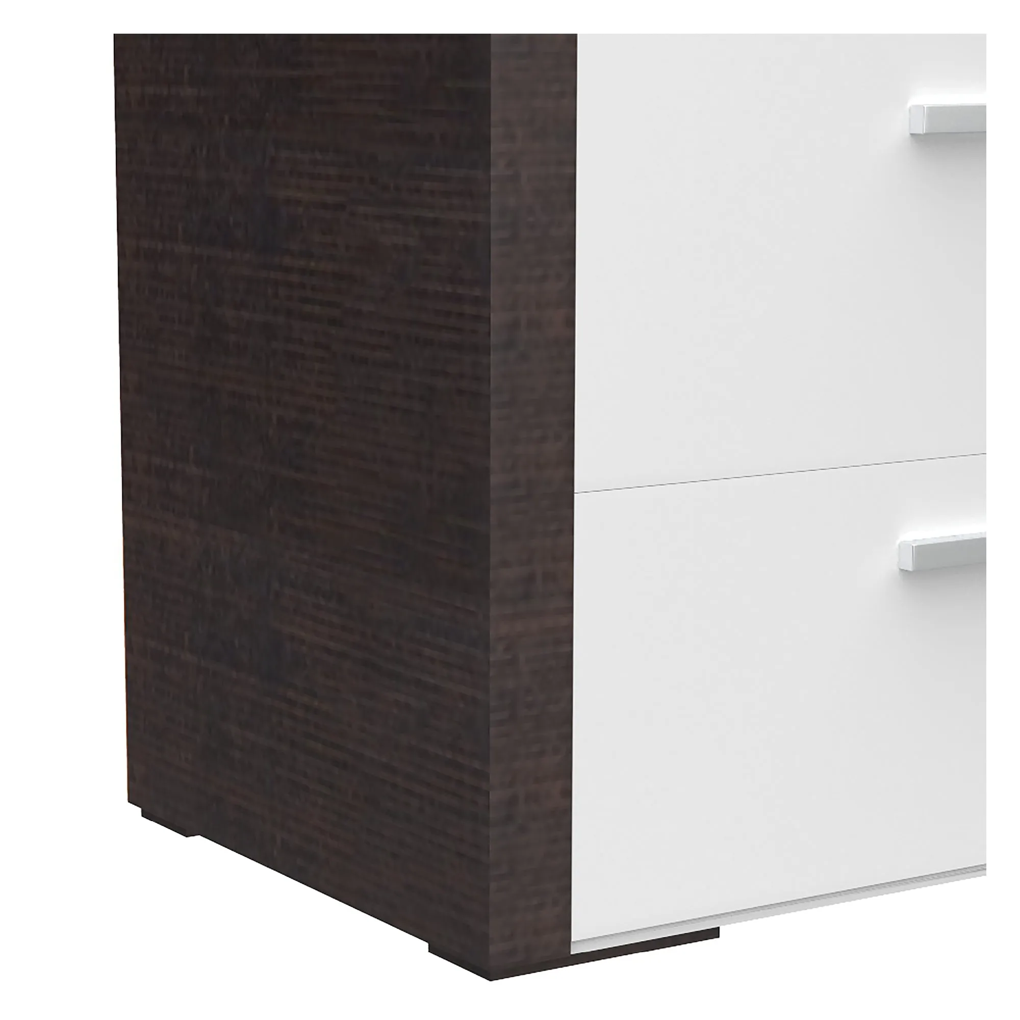 Gabriella 6 drawer chest storage for nursery bedroom, white & wood burn