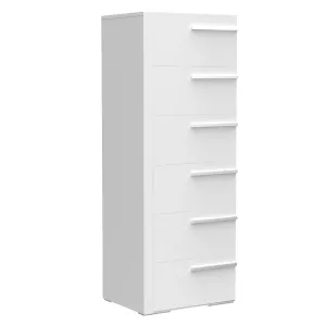 Gabriella 6 drawer chest storage for nursery bedroom, white