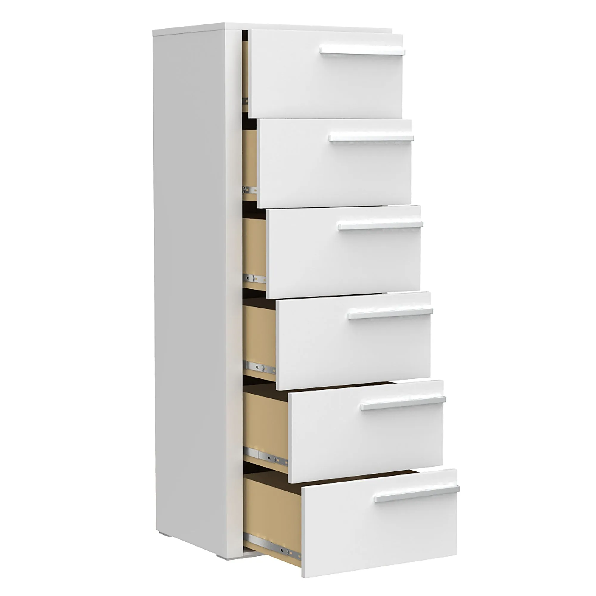 Gabriella 6 drawer chest storage for nursery bedroom, white